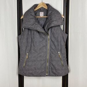 CB Established 1962 Gray Moto Fitted Puffer Vest Size M